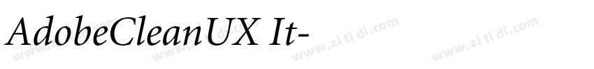 AdobeCleanUX It字体转换